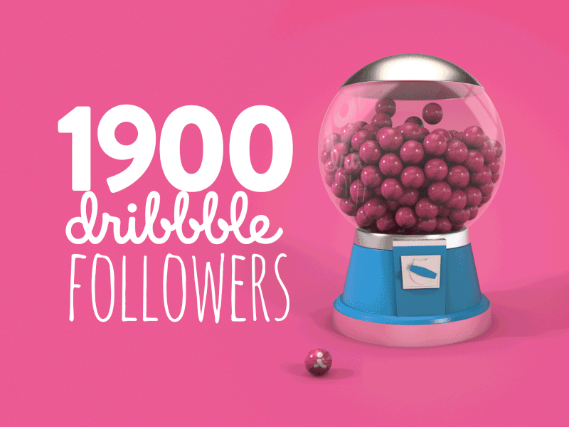 1900 Followers 1900 3d animation candy followers milestone