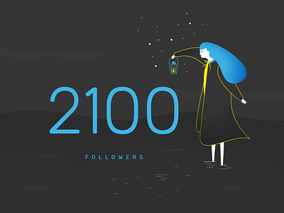 2100 Followers 2100 followers illustration milestone