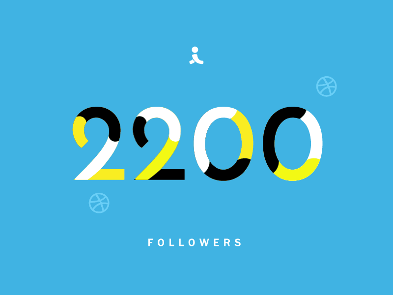 2200 Followers 2200 animation brand followers happy indicius milestone