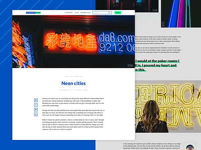 Blog Home Page article blog home page medium modern neon storycraft ui ux