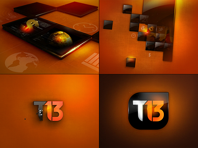 T13 - TV Branding 3d argentina black indicius logo motion graphics orange t13 tv branding