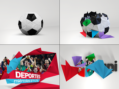 Univision - TV Branding 3d argentina colorful design pitch indicius promo sports tv branding univision
