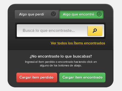 Los Tanfaun - Search Widget application argentina button clean found indicius los tanfaun lost search website widget