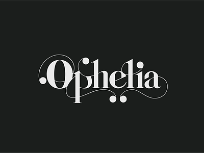 "Ophelia" typographic piece brand aid brand identity designer branding design identity ligature ligature collective ligature font ligatures type typeface typo typogaphy