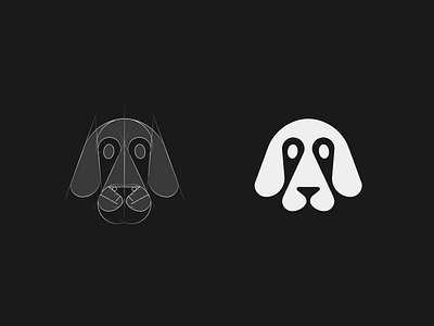 Dog Logo 'practice brand aid brand identity designer branding business design exploration logo geometry grid grid logo identity logo vector