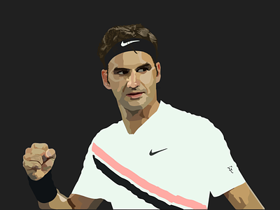 Roger Federer Illustration colours design federer illustration illustrator rogerfederer tennis uinspire vector