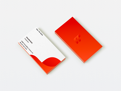 Business Card artistic direction branding business card logo orange waves