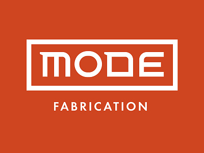 Mode Fabrication Logo brand identity logo