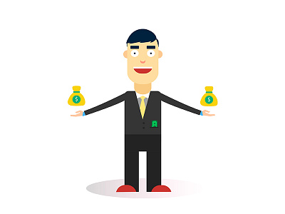 Millionaire Characters app character illustration illustrator ios iphone mobileapp money photoshop ui ux
