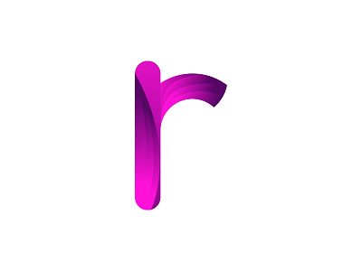 Letter R logo. Alphabet logotype vector design alphabet design gradient letter logo r yellow