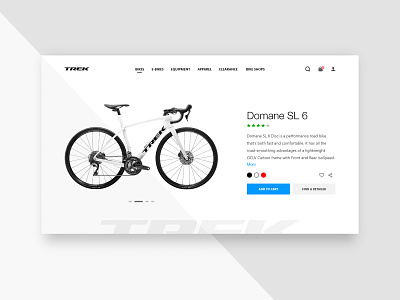 TREK bikes concept adobexd design ui uidesign ux web webdesign website website concept