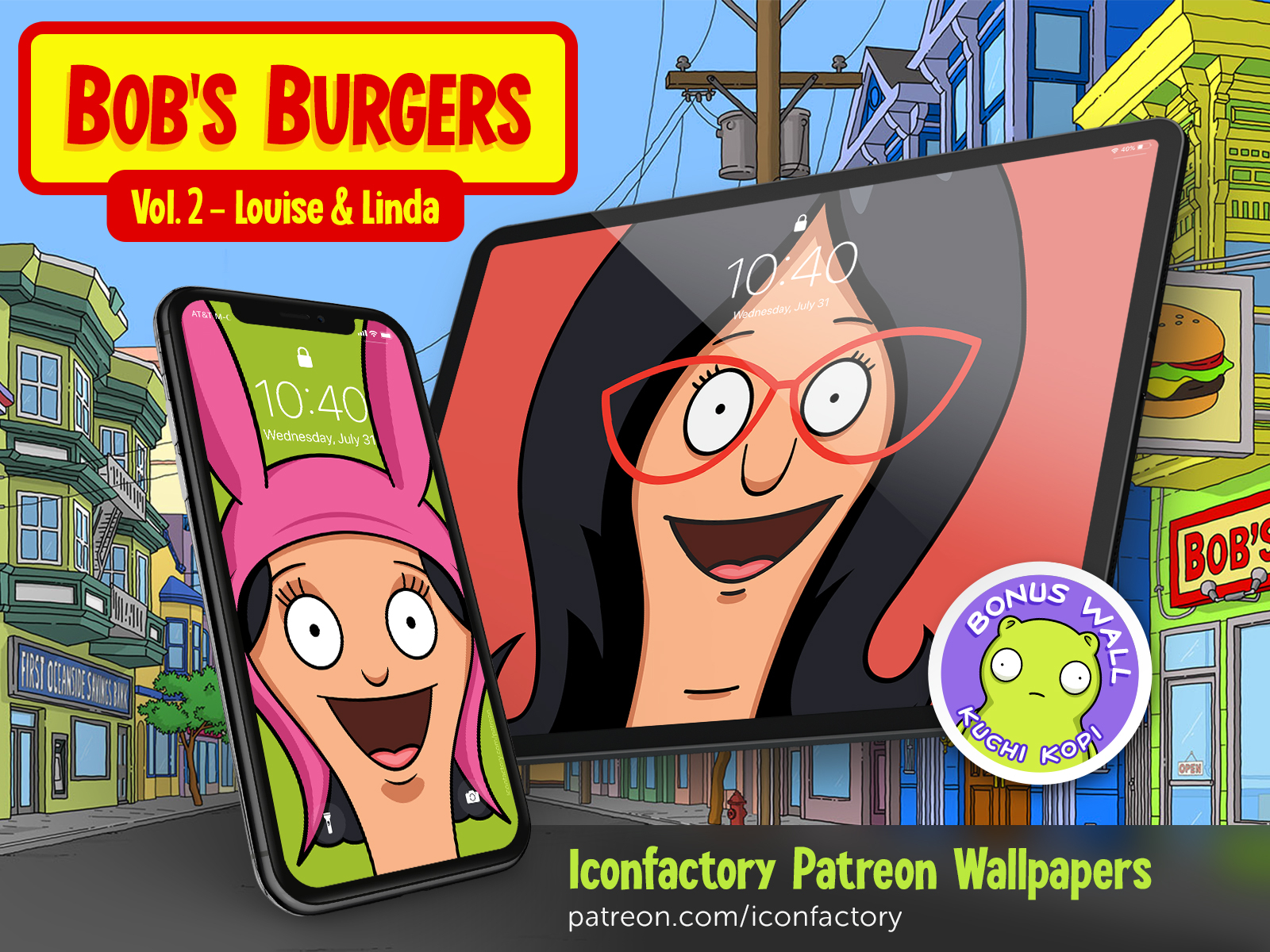 Bobs Burgers Vol 2 Wallpapers by Iconfactory on Dribbble