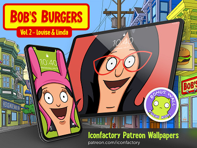 Bob's Burgers Vol. 2 Wallpapers animation bobs burgers cartoon gedeon maheux iconfactory ipad iphone macos wallpaper