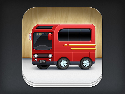 iOS App Icon Design: Busboy app custom design icon ios