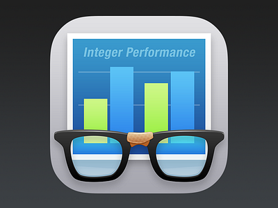 Geekbench for iOS app application brand branding geek icon iconfactory ios7 mobile performance software
