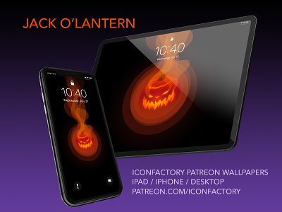 Jack O' Lantern Halloween Wallpaper halloween holiday iconfactory ipad iphone jack o lantern macos patreon pumpkin spooky wallpaper