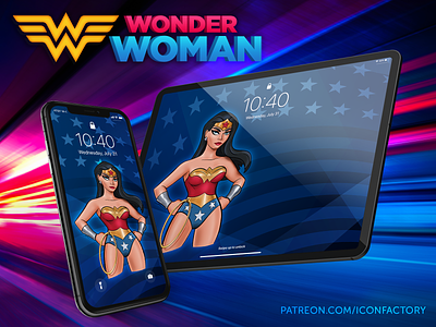 Wonder Woman Wallpaper comics dc comics desktop diana prince iconfactory ipad iphone justice league macos wallpaper wonder woman
