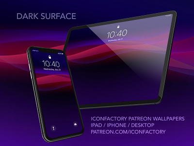 Dark Surface Wallpaper abstract dark darkmode home screen iconfactory ios lockscreen mac macos patreon wallpaper