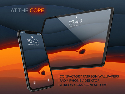 At The Core Wallpaper abstract dark darkmode dave brasgalla desktop iconfactory ipad iphone lava macos patreon volcanic wallpaper