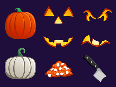 Iconfactory Hack-O-Lantern Stickers carve face halloween iconfactory imessage jack o lantern pumpkin spooky stickers