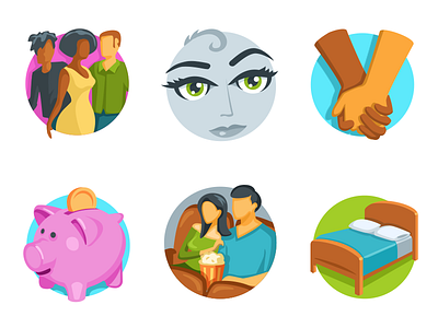 Sweet Pea Profile Icons branding dating emoji icon social