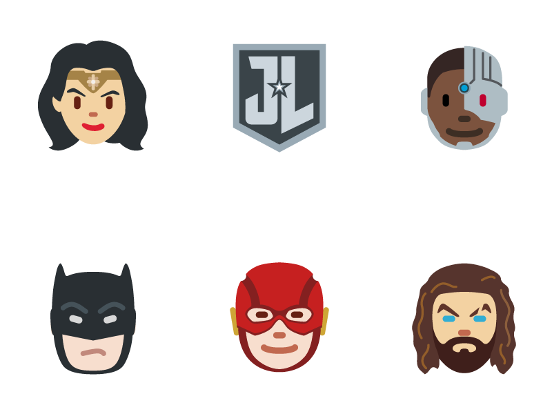 Official Justice League Twitter Emoji by Iconfactory on Dribbble