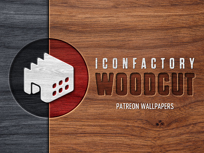 Iconfactory Woodcut Wallpapers branding desktop desktop wallpaper iconfactory ipad iphone logo natural organic patreon wood