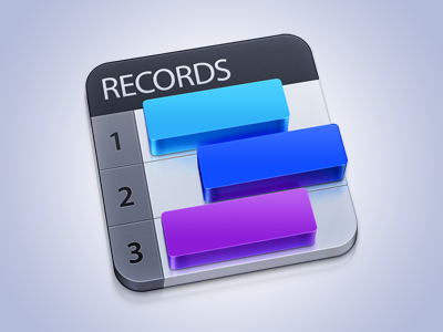 Records App Icon - Mac OS X app design icon iconfactory mac pushpopcorn