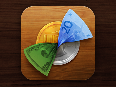 Denominations App Icon - iOS app currency design icon iconfactory ios money