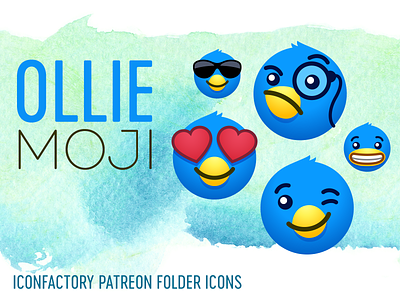 Olliemoji Icon Set emoji emoji set expressions folder icon iconfactory macos ollile patreon smiley smileys twitterrific