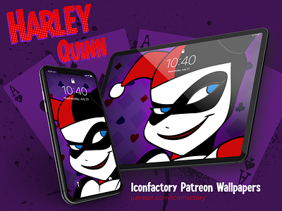 Harley Quinn Wallpaper batman batman the animated series comics dc dccomics harley harley quinn iconfactory ipad iphone patreon villian wallpaper