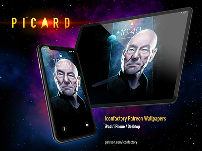 Picard Wallpaper (FREE download) captain picard cbs iconfactory make it so patreon patrick stewart picard roddenberry star trek