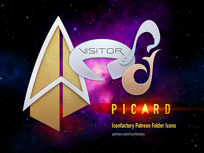 Picard Icons avatar desktop folders icon iconfactory icons picard roddenberry scifi star trek startrek