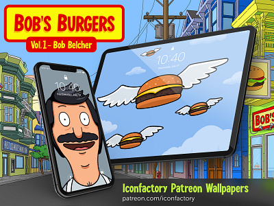 Bob's Burgers Vol. 1 Wallpapers animation bobs burgers cartoon gedeon maheux iconfactory ipad iphone macos wallpaper