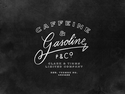 CAFFEINE & GASOLINE T-SHIRT DESIGN custom type design hand lettering t shirt design