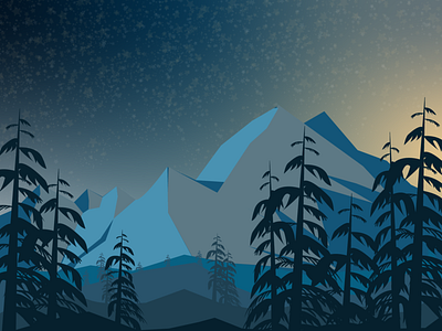 Flat Forest Illustrations flat illustration illustration