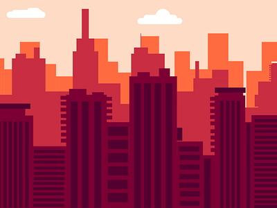 Flat City Illustrations