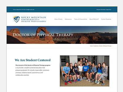 Rocky Mountain University Programs page