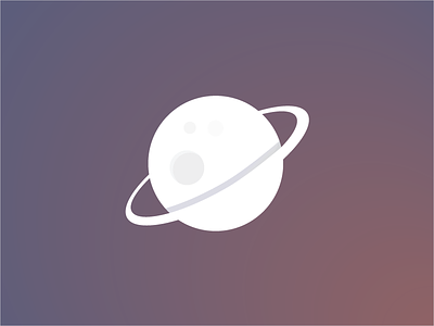 "Created" - planet logo design gradient illustrator logo planet