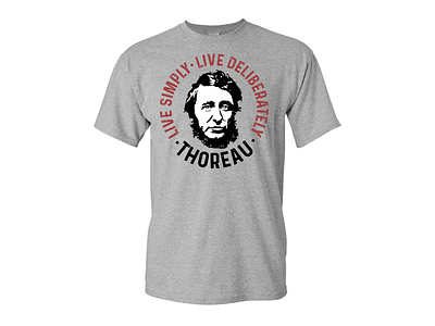 Live Simply - Live Deliberately - Thoreau illustrator philosophy photoshop t shirt
