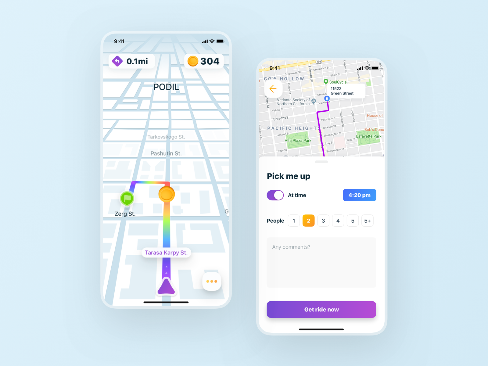 Ride Sharing iOS App by Andrew Kréitor for ONIX Design Team on Dribbble