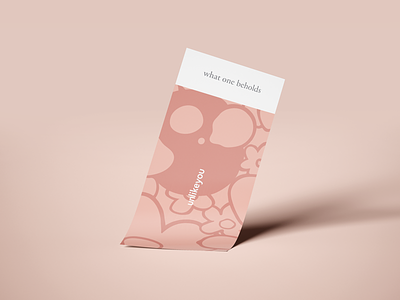 What one beholds leaflet branding fashion flowers flyer pink preview