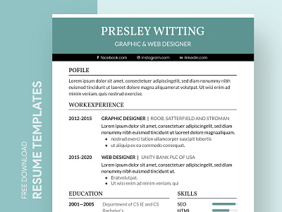 Design Resume Free Google Docs Template