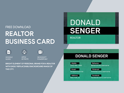 Realtor Business Card Free Google Docs Template