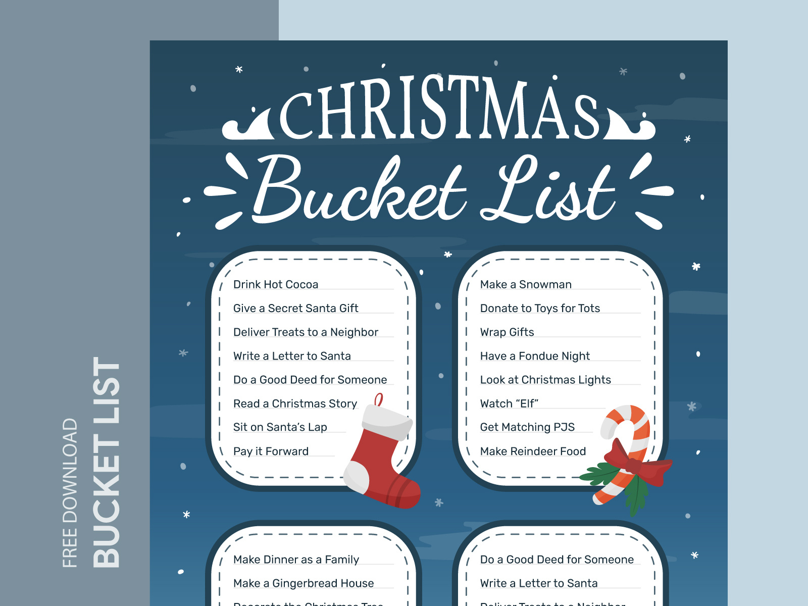 Christmas Bucket List Free Google Docs Template By Free Google Docs 