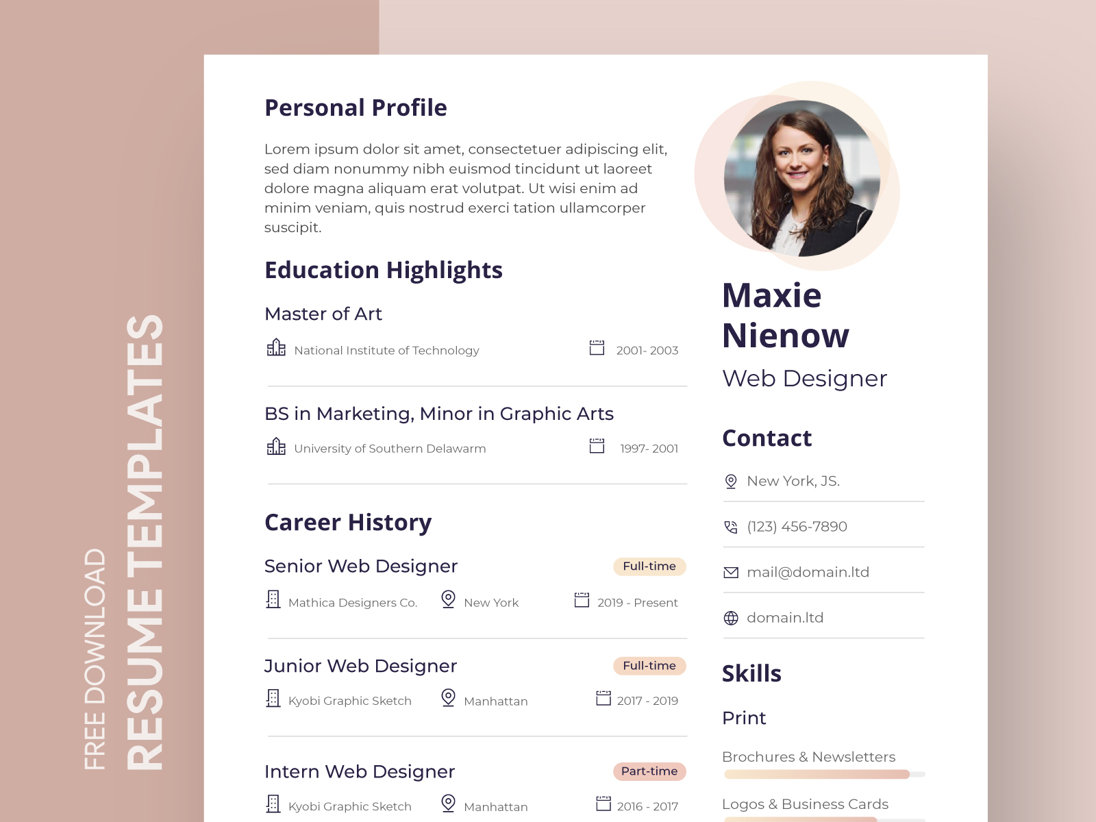 Clean Resume Free Google Docs Template by Free Google Docs Templates ...