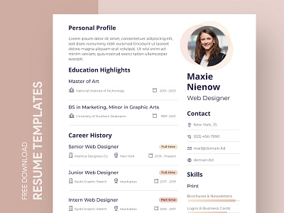 Clean Resume Free Google Docs Template