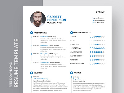 Professional Resume Free Google Docs Template