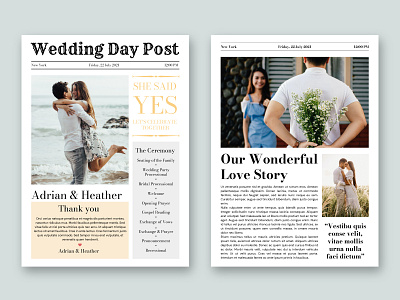 Newspaper Wedding Program Free Google Docs Template by Free Google Docs ...