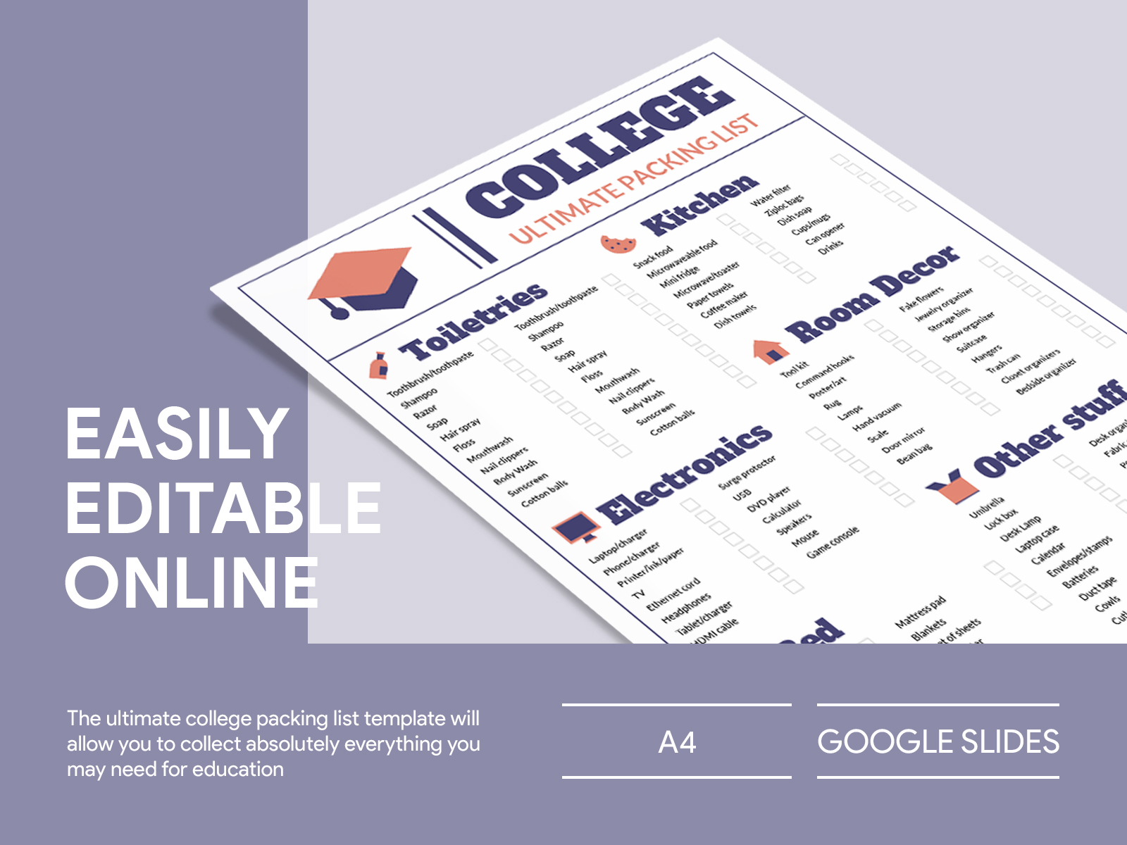 Ultimate College Packing List Free Google Docs Template By Free Google ...